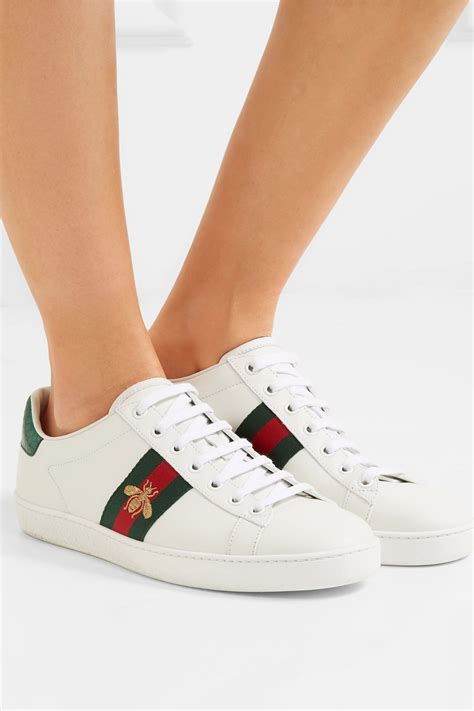 gucci platform sneakers|gucci ace bee embroidered sneakers.